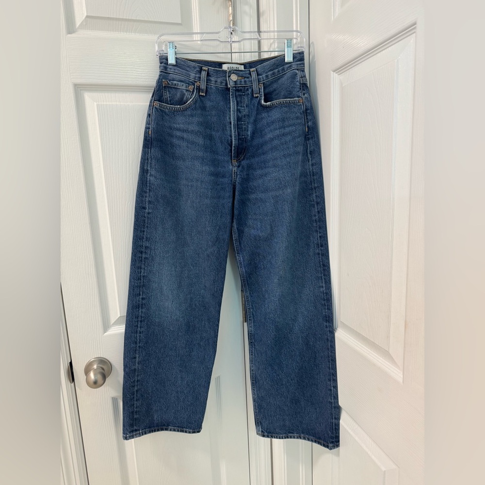 AGOLDE Low Slung Baggy Jeans size 23 medium blue wash denim - Picture 5 of 5